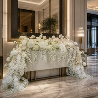 Composition florale artificielle blanche de 1,8 m en cascade pour chemin de table de mariage, décoration de scène, d'hôtel et d'événements