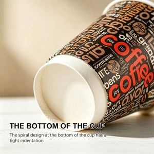 Vasos Desechables de Doble Pared para Café Negro, Personalizados, de Papel Kraft, para Llevar, con Logotipo Impreso - Product Image 6