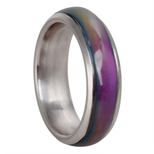 Anneau de température GT <span class=keywords><strong>2022</strong></span> en acier inoxydable, capteur de température sensible, anneau changeant de couleur d'humeur - Product Image 3