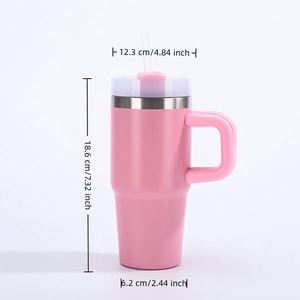 Gobelet isotherme en acier inoxydable sans BPA de 400 ml pour enfants, avec paille, personnalisable, portable, double usage chaud/froid - Product Image 3