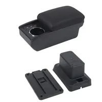 Vtear pour Kia RIO 2000-2005 – Boîte d'accoudoir de console centrale avec support de coude, porte-gobelet avant, compartiment USB et rangement – Pièce de rechange