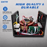 Régulateur de tension automatique monophasé servo CNTR SVC 5000VA 5KVA, sortie 220V, écran LCD, AVR pour appareils électroménagers et de bureau