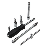 Ensemble d'outils automobiles, boîte d'outils, clé à chocs, outil à main, douille automatique de 1/4 pouces, 46 pièces