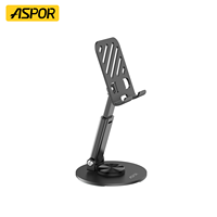 ASPOR A701 Support de téléphone portable d'intérieur flexible pliable facile à utiliser Support de bureau pour téléphone portable/tablette