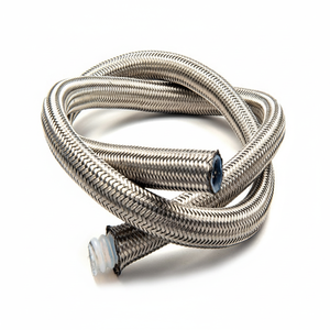 Tuyau tressé en PTFE SAE100 R14 fil d'acier inoxydable à pression haute température 316L AN6 ondulé Flexible pour pompe à huile - Product Image 1