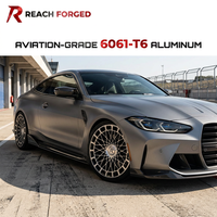 Jantes forgées sur mesure Reach Forged Monoblock 6061-T6 Mesh bicolores usinées noires 20 pouces 5x112 pour BMW G82 M4 DOT PCD ET personnalisés