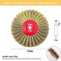 Brosse de polissage pour bijoux en fil de cuivre/laiton, outil abrasif pour meuleuse d'établi, roue de polissage en plastique de 78 mm/100 mm