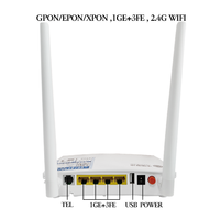 Vente CHAUDE Modem-Routeur WiFi XPON EPON GPON GM220S d'Occasion Bande Unique 2.4G 1GE+3FE avec Support de Personnalisation du Logo FTTH ONU ONT