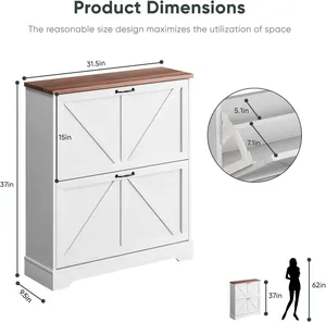 Meuble à chaussures durable et stable qui offre non seulement un rangement pratique mais aussi un élément décoratif pour votre entrée. - Product Image 2