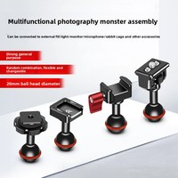 Adaptador de cabeza de bola de 20mm, abrazadera NATO, montaje de zapata fría para cámara DSLR, jaula, Monitor, soporte de luz, soporte de teléfono, estabilizadores de productos