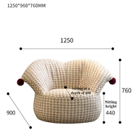 Fauteuil pivotant moderne de luxe, fauteuil inclinable individuel pour salon et chambre, prêt à être expédié de l'usine