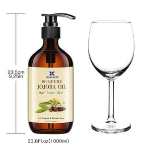 KOURUILIFE USDA Aceite de Jojoba Puro Certificado Orgánico 100% 33,8 Fl.oz Bomba Hidratante Profundamente Antienvejecimiento PARA EL Cabello Facial Cuerpo Esquí - Product Image 5
