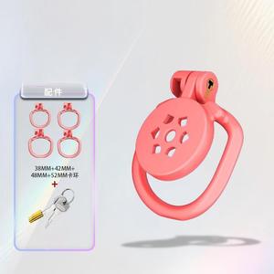 LOVE.ABS chastity Cage with 5 rings Invisible Lock and 2 keys BDSM Hollow Head orgy party squirts orgasm and climax - Product Image 5