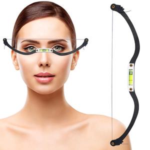 Regla de línea de <span class=keywords><strong>arco</strong></span> <span class=keywords><strong>y</strong></span> <span class=keywords><strong>flecha</strong></span> PMU, cuerda de medición negra para cejas, maquillaje permanente para equilibrar, cuerda de mapeo preentintada para regla de cejas - Product Image 1