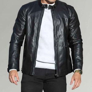 2025 camisa de cuero transpirable ecológica personalizada de lujo para hombre, ropa informal Vintage negra Premium, temporada de invierno, estilo de calle principal - Product Image 1