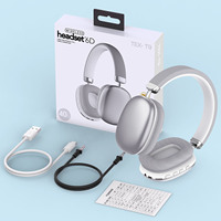 T9 Headset Nirkabel Over Ear BT5.3 Headphone Suara Stereo Peredam Kebisingan Headphone Lipat Dengan Mikrofon Untuk Perjalanan Gaming Komputer