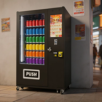 Kiosco de Venta Comercial con Luces LED Activadas por Proximidad, Modo de Atenuación e Iluminación Inteligente para Eficiencia Energética
