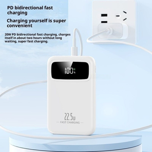 Batterie externe mini Li-Polymère 20000mAh PD 22.5W à charge rapide Type-C avec affichage LED et double USB pour urgences en extérieur – Vente en gros usine à prix abordable - Product Image 2