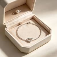 Bracelet de couple personnalisé de luxe en argent 925 plaqué or fin avec zircon pour femme, idéal pour les fêtes et les cadeaux