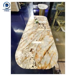 Losas <span class=keywords><strong>de</strong></span> mármol <span class=keywords><strong>de</strong></span> ágata ligera natural <span class=keywords><strong>de</strong></span> <span class=keywords><strong>piedra</strong></span> <span class=keywords><strong>de</strong></span> lujo <span class=keywords><strong>para</strong></span> encimeras <span class=keywords><strong>de</strong></span> cocina, baños y paredes al aire libre - Product Image 2