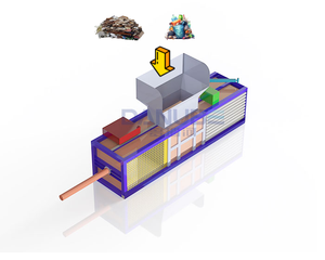 Empacadora hidráulica horizontal de residuos domésticos inteligente Máquina de prensado de basura de alta capacidad Compresor de tratamiento de basura de reciclaje verde - Product Image 1