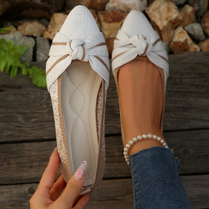 Mocassins Plats et Ballerines <span class=keywords><strong>Femme</strong></span> Grande <span class=keywords><strong>Taille</strong></span> à Logo Personnalisé, Multicolores, Faciles à Enfiler, Tendance Décontractée, Bout Pointu - Product Image 2