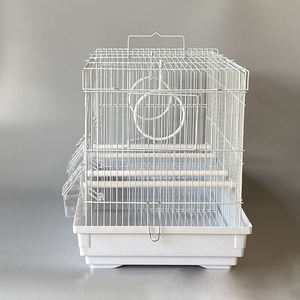 Fabrika toptan yeni tasarlanmış yüksek kaliteli 58*32*37cm çift alanlarda büyük kuş kafesi yetiştiriciliği kuş kafesi papağan kafesi - Product Image 4