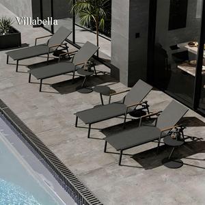 Ghế tắm nắng hồ bơi có thể điều chỉnh, đồ nội thất sân vườn, ghế dài bằng nhôm ngoài trời dành cho khách sạn - Product Image 2