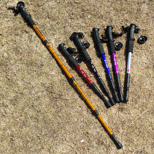 Bastones de Senderismo Mengliang de 4 Secciones, de Aleación de Aluminio, con Mango en T, Telescópicos, Ligeros, para Trekking al Aire Libre - Product Image 1