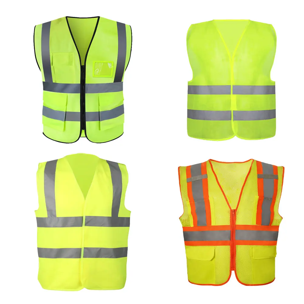 Ingenieur Veiligheidsvest Constructie Met Logo Hoge Zichtbaarheid Strip Waarschuwing Vest Reflecterend Veiligheidsvest