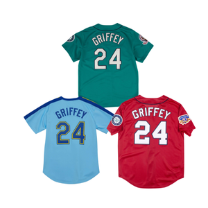 Camisetas de Béisbol Americanas al por Mayor, Estilo Clásico, Cosidas, Baratas, de Seattle # 24 <span class=keywords><strong>Ken</strong></span> Griffey Jr. - Product Image 4