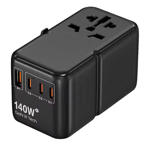 Adaptador de viaje universal 140W PD GaN World con USB, <span class=keywords><strong>UK</strong></span>/EU/AUS/USA <span class=keywords><strong>España</strong></span>, Francia, Koera - Product Image 1