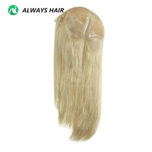 MW46 16 "прозрачный парик из натуральных волос с завязками спереди, прямые длинные китайские волосы на всю голову, ручная вязка, средний размер