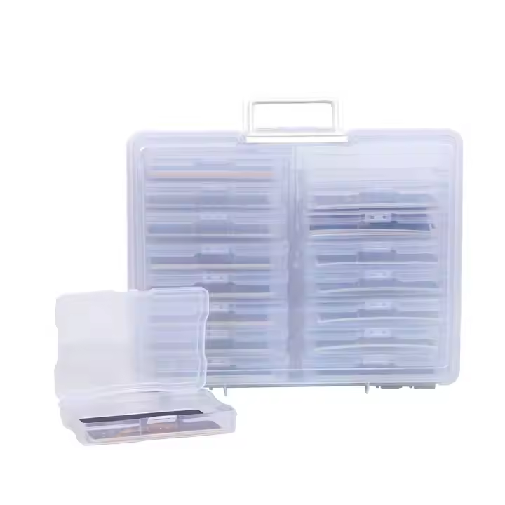 Index Card Holder With Lock, Collapsible Fireproof Index Card Box Fits 1200 3x5 & 4x6 Inch Flash Cards - View #5