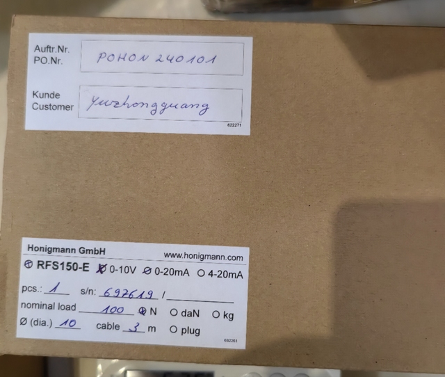 HONIGMANN Tension Sensor RFS150E/0100/10/3/O/10