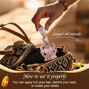 Perfume de aceite esencial de 15 ml con aroma duradero a frutas frescas y florales, sin alcohol, para mujeres árabes del Medio Oriente, de Cross Border. - Product Image 4