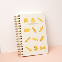 Carnet à spirale A5 entièrement personnalisable avec couverture en papier, vente en gros de fournitures scolaires, journal à marque privée