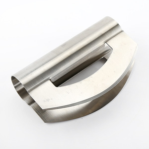 Hache-légumes intelligent à double <span class=keywords><strong>lame</strong></span> Mezzaluna en acier inoxydable avec housse de protection pour une utilisation domestique, outils de découpe de fruits et légumes - Product Image 3