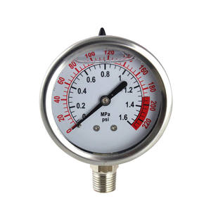 Venda quente Líquido Enchido Manômetros SS304 Água <span class=keywords><strong>Pressure</strong></span> <span class=keywords><strong>Gauge</strong></span> 300PSI 63mm - Product Image 5