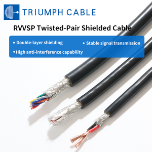 Câble blindé torsadé Triumph RVVSP RS485 300V multiconducteur en cuivre étamé tressé pour l'automatisation industrielle et le contrôle PLC - Product Image 2