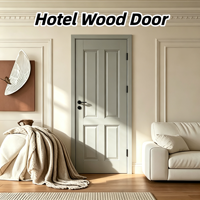 Pintu Interior Rumah Walnut Merah Solid dengan Cat Ramah Lingkungan Berbasis Air dan Strip Isolasi Suara PU untuk Renovasi Kamar Tidur Townhouse