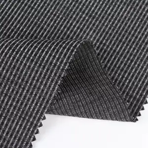 欧洲高品质批发TR 300GSM编织人造丝粘胶面料条纹印花意大利西装面料套装