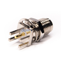 Terminador SMA Hembra de 50 Ohmios, Conector SMA Recto, Conector RF de Montaje en Borde para PCB