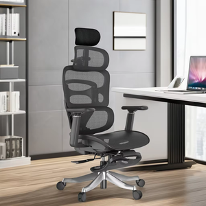 A008WXY 현대 인체 공학적 사무실 의자 조정 가능한 머리 받침 편안한 프리미엄 현대 패브릭 메쉬 계단 리프트 포함 - Product Image 1