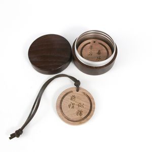 Diffuseur d'huiles essentielles en bois, pendentif rond gravé au laser, calligraphie, aromathérapie pour la maison et la voiture, ornement décoratif suspendu - Product Image 3