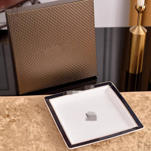 Hot Selling B-series Ceramic Bone China Fruit Plate Dining Plate square Plate - Product Image 1