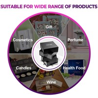 Boîte d'emballage magnétique pour flacon de peptide de 10 ml avec logo personnalisé, boîte en papier rigide recyclable, aimant pour flacons de peptide, boîtes cadeaux