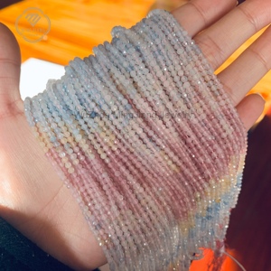 2 mm Fein Geschnittene Facettierte Echte Natürliche Edelsteinperlen für Schmuckherstellung DIY Designer-Perlen Facettierter Stein - Product Image 3