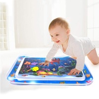 Tapis d'éveil aquatique gonflable pour bébé, design pieuvre, haute épaisseur
