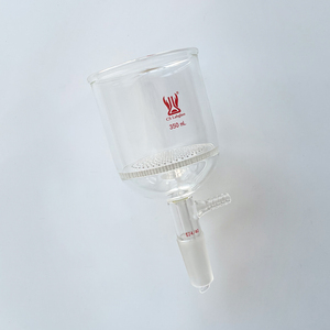 Perlengkapan Laboratorium Kaca CS Labglass 350ml, Kaca Borosilikat Dinding Tebal, Corong Filter <span class=keywords><strong>Buchner</strong></span> Kaca Sinter dengan Sambungan Selang - Product Image 3